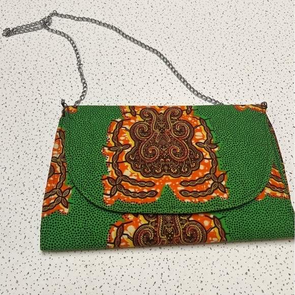 Green and Orange Game Changer Mid-Size Clutch - Picture 1 of 9